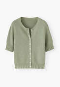 Fangmuster-Pullover, Salbeigrau, webstill