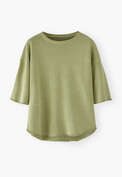 Loopback-T-Shirt, Blattgr&uuml;n, webstill