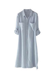 Hemdblusenkleid, Zartes Blau, webstill
