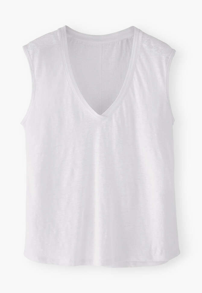 Tank-Top aus Jersey, Wei&szlig;, completeTheLook