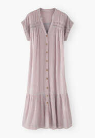Karomix-Kleid, Himmelblau/Rot, webstill