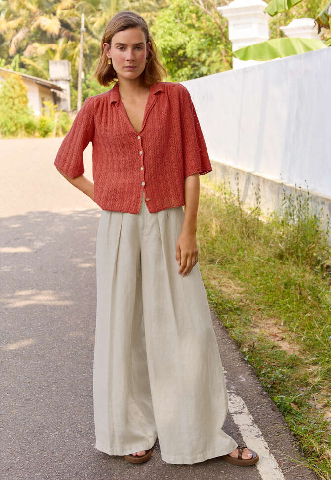 Pointelle-Bluse, Paprika, completeTheLook