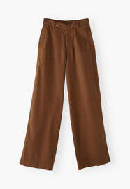 Hose mit weitem Bein, Tobacco, webstill