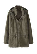 Utility-Steppjacke aus Baumwolle, Khaki, webstill