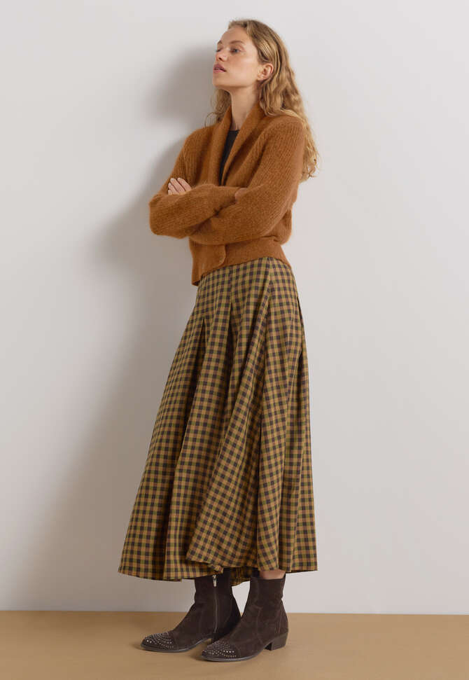 Pullover im Spitzenmuster, Espresso, completeTheLook