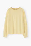 Sweatshirt mit Druckknopfr&uuml;cken, Blasses Zitronengelb, webstill