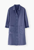 Hemdblusenkleid, Gewaschenes Navy, webstill