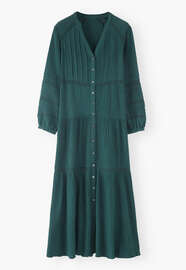 Maxikleid, St&uuml;rmisches Aquamarin, webstill