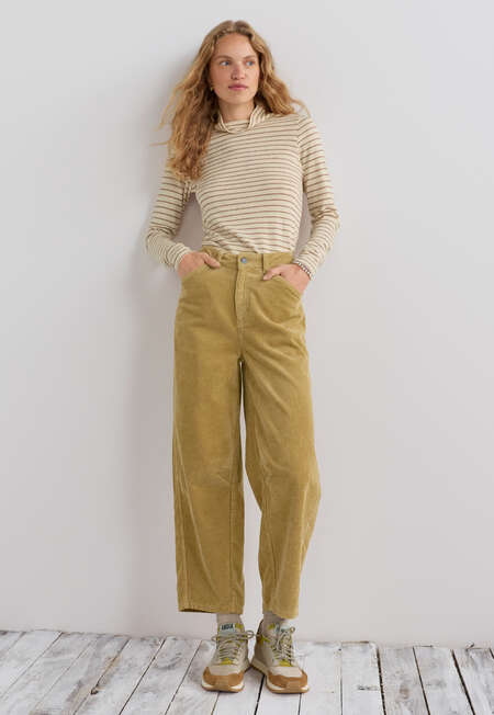 Gestreifter Rollkragenpullover, Elfenbein/Salbei, completeTheLook