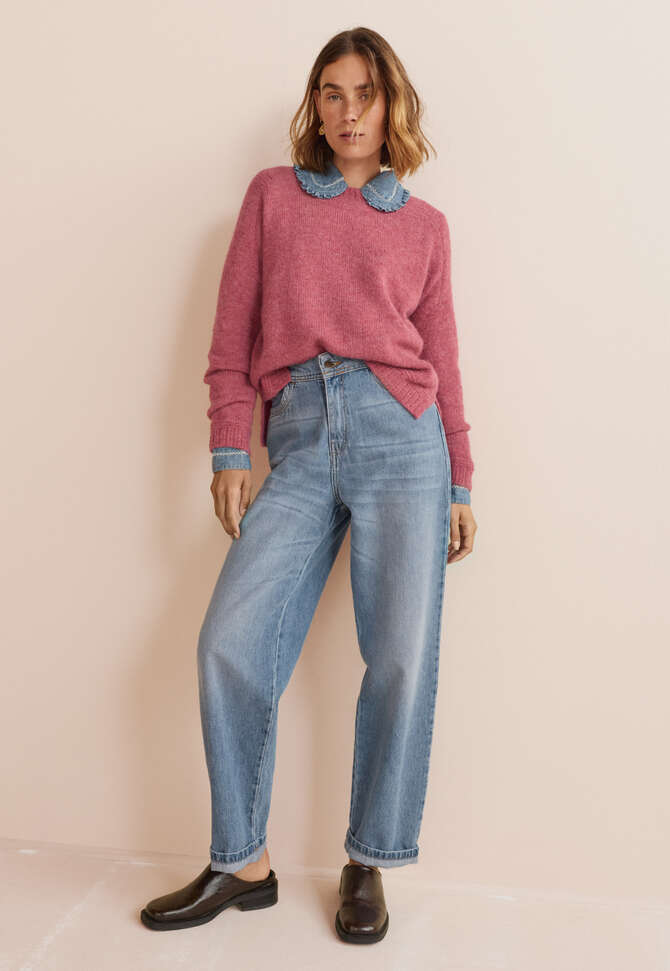 Mom Jeans, Mittlere Waschung, completeTheLook