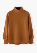 Sweatshirt mit hohem Kragen, Kupfer, webstill