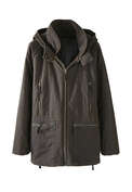 Utility-Steppjacke aus Baumwolle, Kohlschwarz, webstill