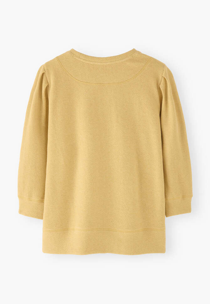 Sweatshirt mit Falten&auml;rmeln, Blasses Gelb, completeTheLook