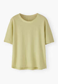 Kastiges T-Shirt, Zartes Pistaziengr&uuml;n, webstill