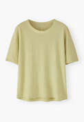 Kastiges T-Shirt, Zartes Pistaziengr&uuml;n, webstill