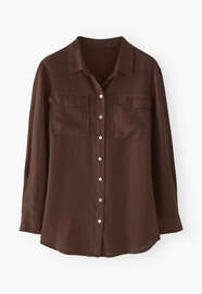 Entspannte Bluse, Schokolade, webstill
