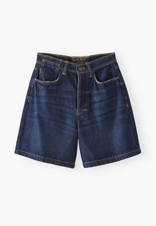 Denim-Shorts, Dunkle Waschung, webstill