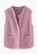 Strickweste, Rosa Lavendel, webstill