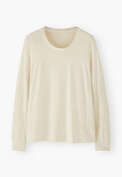 Lang&auml;rmliges Oberteil, Off-White, webstill