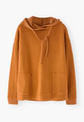 Fleece-Hoodie, Bernstein, webstill