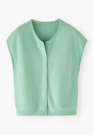 Pullover mit Knopfleiste, T&uuml;rkis-Mint, webstill