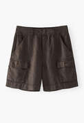 Utility-Shorts, Dunkle Schokolade, webstill