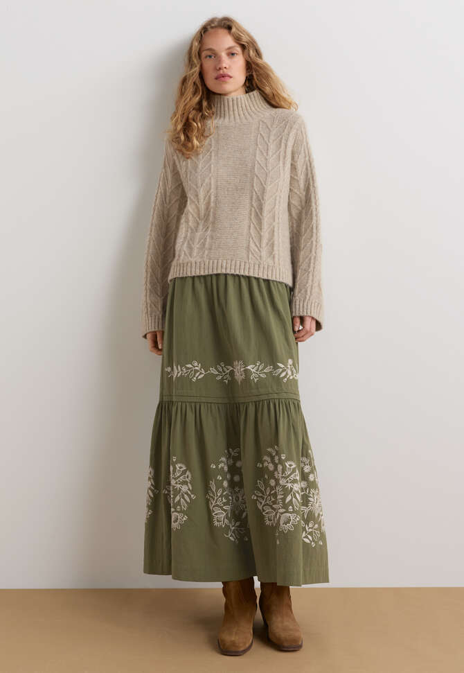 Zopfmuster-Pullover, Rehbraun, completeTheLook