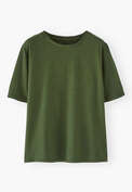 Gestreiftes T-Shirt, Waldgr&uuml;n, webstill