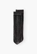 Schimmernde Socken, Schwarz, webstill