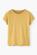 Jersey-T-Shirt, Warmes Gelb, webstill