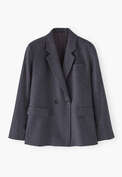 Blazer, Dunkelgrau, webstill