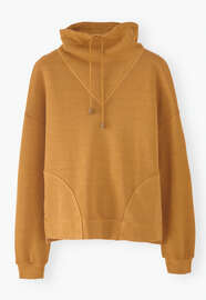 Sweatshirt mit Trichterkragen, Orange, webstill