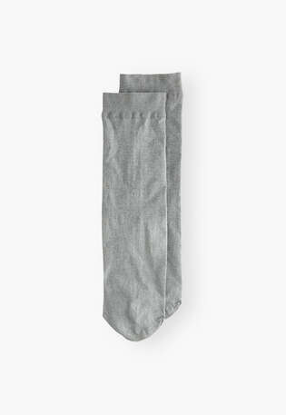 Schimmernde Socken, Silber, webstill
