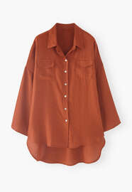 Oversize-Hemd, Chili, webstill