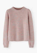 Pullover im Perlmuster, Koralle/Ozean, webstill