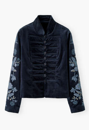 Bestickte Samtjacke, Mitternacht, webstill