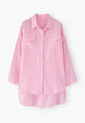 Oversize-Hemd, Pastellrosa, webstill