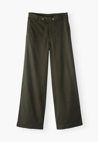 Hose mit weitem Bein, Dark forest, webstill