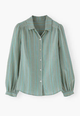 Gestreifte Bluse, Entenei, webstill