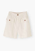 Safari-Shorts, Elfenbein, webstill