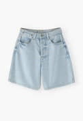 Denim-Shorts, Blasse Waschung, webstill
