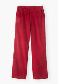 Hose mit geradem Bein aus Cord, Rosarot, webstill